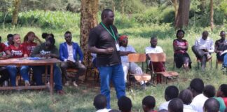 Manuscript to Book: Lessons on managing authors’ expectations Toroitich Yegon, CEO iSAHARA Centre Publishers, during a mentorship session at Chemasis Secondary School recently. PHOTO/Janet Kiriswo, Scholar Media Africa.