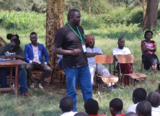 Manuscript to Book: Lessons on managing authors’ expectations Toroitich Yegon, CEO iSAHARA Centre Publishers, during a mentorship session at Chemasis Secondary School recently. PHOTO/Janet Kiriswo, Scholar Media Africa.
