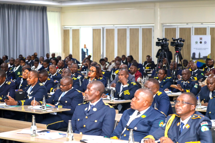 Serjeant-at-Arms officers follow proceedings during the 3rd National Serjeant-at-Arms Conference in Machakos County.